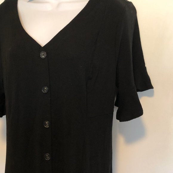 SOLD Torrid Black dress SS button hi-lo 2X NWT - Picture 4 of 6